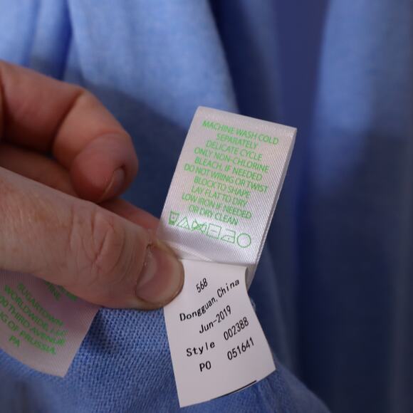 LILLY PULITZER NEW Danique Coolmax Open Cardigan Heathered Blue Peri Women's 2XS - Picture 5 of 15